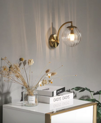 LustreGlow LED-Wandleuchte – Glas