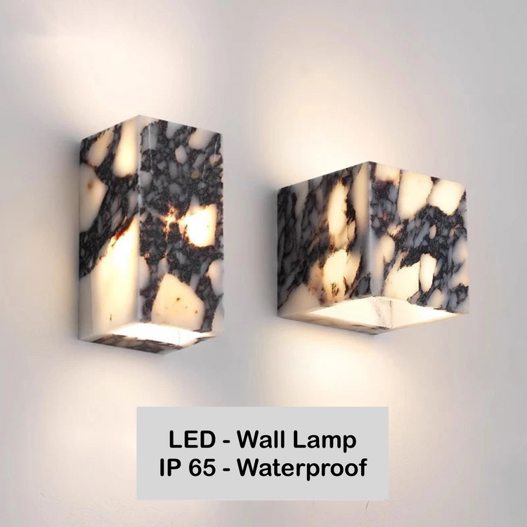 MarbleAura LED-Wandleuchte – Marmor