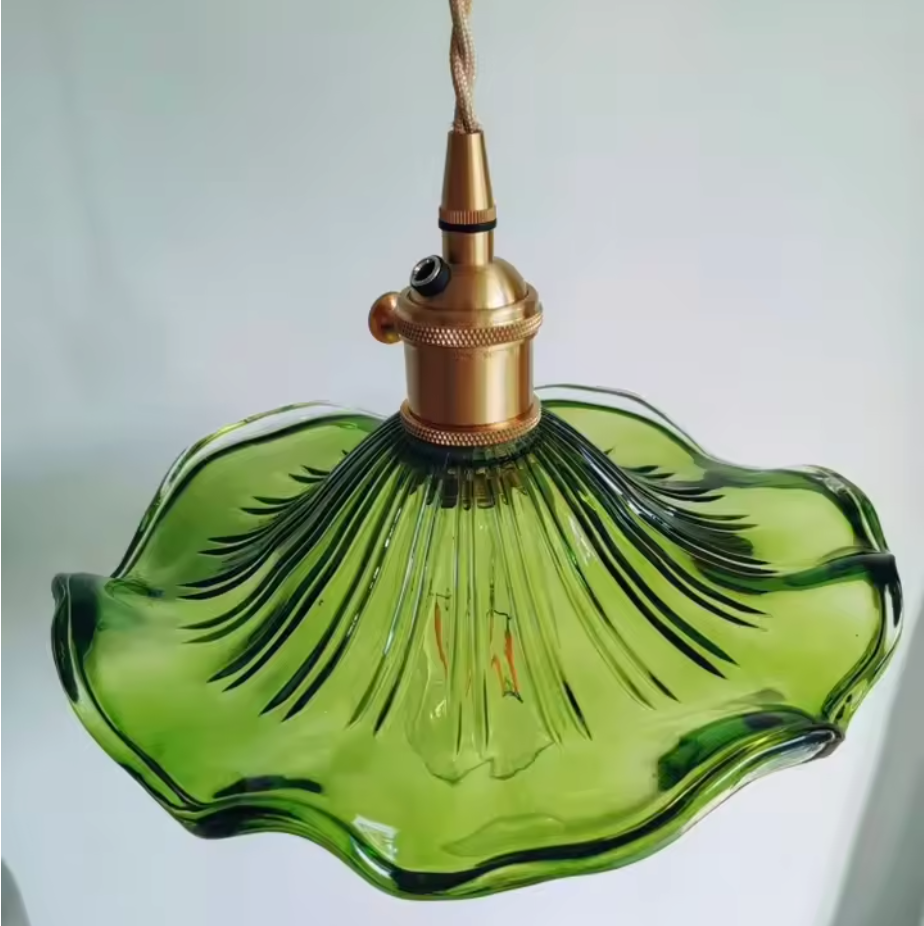Blumen-Pendelleuchte – Glas