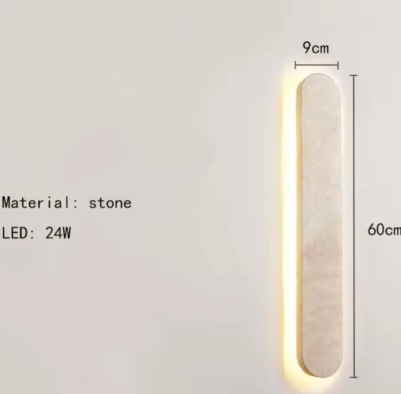 Lumora LED-Wandleuchte – Naturstein