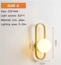 Camille LED-Wandleuchte – Glas