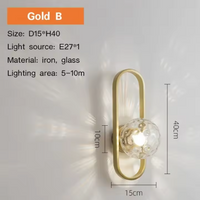 Camille LED-Wandleuchte – Glas