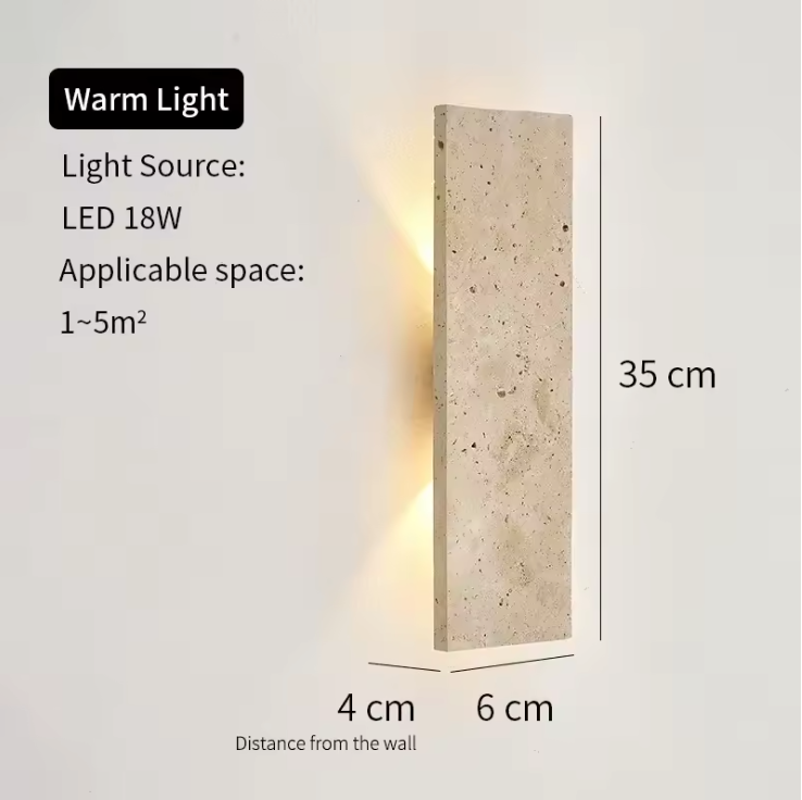 StoneAura LED-Wandleuchte – Dimmbar