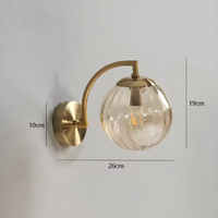 LustreGlow LED-Wandleuchte – Glas