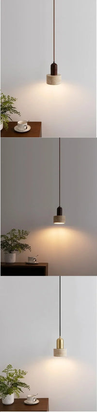Travertine LED-Pendelleuchte – Skandinavisches Design