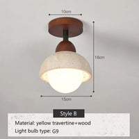 Travertine Deckenleuchte – Wabi-Sabi-Design