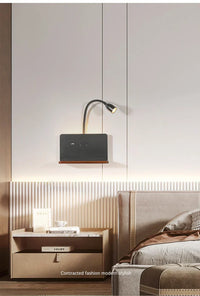 LumiCharge LED-Wandleuchte – Kabelloses Laden