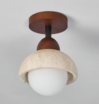 Travertine Deckenleuchte – Wabi-Sabi-Design