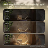 LumiClock LED-Tischleuchte – Holz