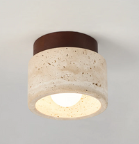 Travertine Deckenleuchte – Wabi-Sabi-Design