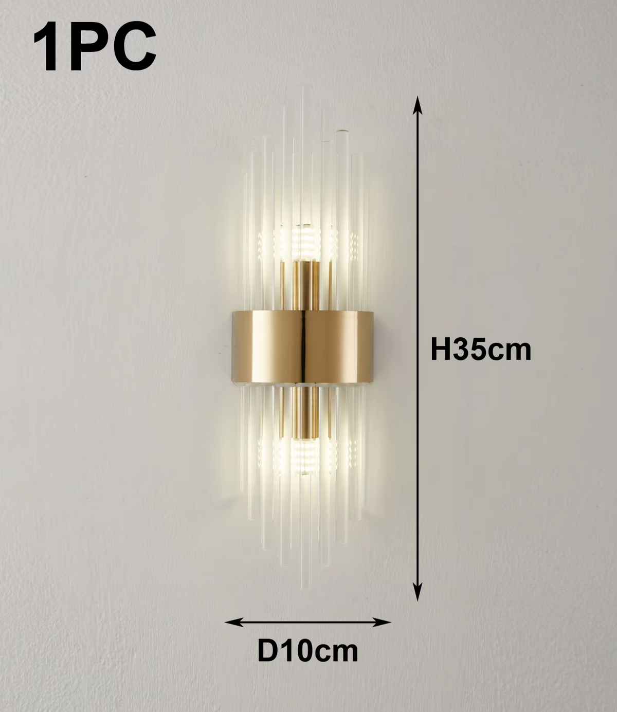 LED-Wandleuchte – Kristall