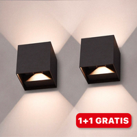 CubeGlow LED-Wandleuchte – Wiederaufladbar